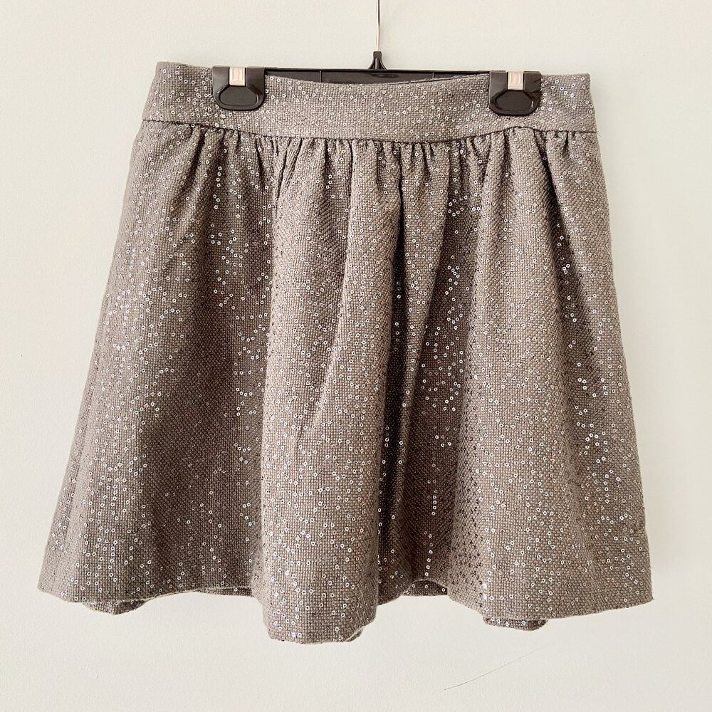BANANA REPUBLIC Grey Sequin Skirt.- Size 4